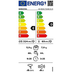 Lave-linge séchant intégrable 7/5kg 1400 tours/min - biwdwg751482eun - WHIRLPOOL
