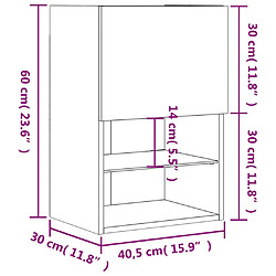 vidaXL Meubles TV avec lumières LED 2 pcs gris béton 40,5x30x60 cm pas cher