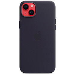 Coque en cuir avec MagSafe pour Apple iPhone 14 Plus Encre violette pas cher