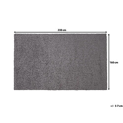 Beliani Tapis gris foncé 160 x 230 cm DEMRE