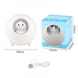 General Mini haut-parleur Bluetooth sans fil portable mignon avec microphone intégré, plage de connexion de 10 m, petits haut-parleurs mignons prenant en charge la carte TF, pour enfants gar?ons filles adolescents (blanc) pas cher