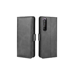 Etui en PU boucle déployante double avec support noir pour votre Sony Xperia 1 II