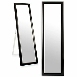 Gift Decor Miroir sur pied Noir Bois Verre 38 x 134 x 2,5 cm (6 Unités)