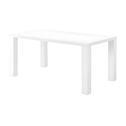 Vente-Unique Table à manger MONICA - 6 personnes - MDF laqué blanc