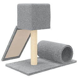 Arbre à chat,niche pour chat avec griffoir en sisal Gris clair 59 cm -MN79890 pas cher