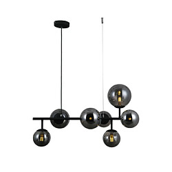 Luminaire Center Suspension Frontera Verre,Acier Satiné noir