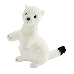 Anima Peluche Hermine Blanche Dressee 23cm