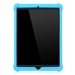 Coque en silicone anti-rayures, découpes précises avec béquille bleu ciel pour votre iPad 10.2 (2021)