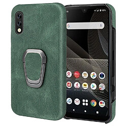 Coque en TPU + PU antichoc, anti-rayures avec béquille à anneau rotatif vert pour votre Sony Xperia Ace 2