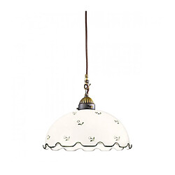 Luminaire Center Suspension classique NONNA laiton antique 1 ampoule, hauteur 26 Cm