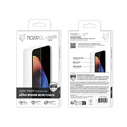 Tiger Protection d'Écran pour iPhone SE / 8 / 7 / 6S / 6 en Verre Trempé Anti-rayures Transparent