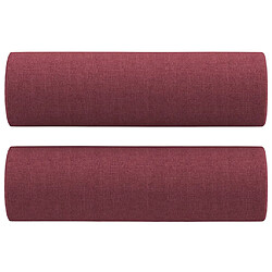 Acheter vidaXL Canapé 2 places avec oreillers bordeaux 140 cm tissu