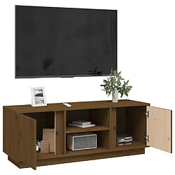 Acheter vidaXL Meuble TV Marron miel 110x35x40,5 cm Bois de pin massif