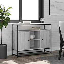 vidaXL Buffet sonoma gris 100x35x80 cm bois d'ingénierie