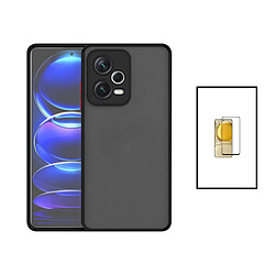 PHONECARE Kit Coque Anti Choque Caméra Protection + Film 5D Full Cover pour Xiaomi Poco X5 - Noir