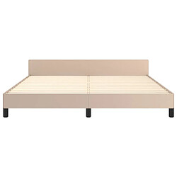 Acheter vidaXL Cadre de lit avec tête de lit sans matelas cappuccino 160x200cm