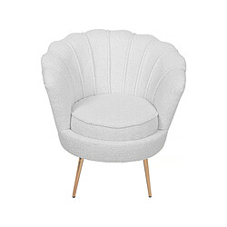 Habitat Et Jardin Fauteuil bouclette Floria - 75 x 68 x 77,5 cm - Blanc