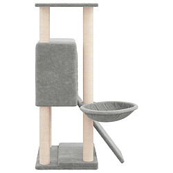 Acheter Arbre à chat avec griffoirs,niche pour chat en sisal Gris clair 96 cm -MN15488