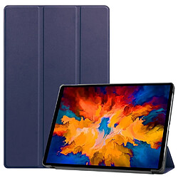 Etui en PU avec support tri-pliure bleu foncé pour votre Lenovo Xiao Xin Pad Pro J706F