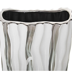 Vase Alexandra House Living Blanc Argenté Céramique 19 x 8 x 25 cm