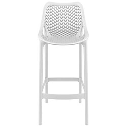 Alterego Tabouret de jardin 'BROZER' blanc en matière plastique pas cher