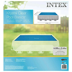 INTEX Couverture solaire de piscine Bleu 476x234 cm Polyéthylène pas cher