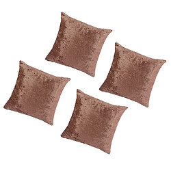 4pcs Carré Housses De Coussin En Velours Doux Canapé-lit pas cher