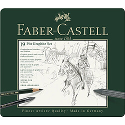 FABER-CASTELL Kit PITT GRAPHITE medium, étui de 19 pièces ()