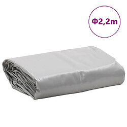 vidaXL Bâche gris Ø 2,2 m 650 g/m² pas cher