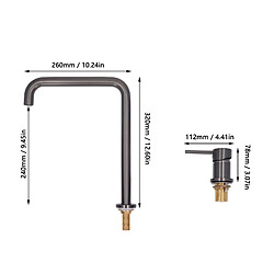 Avis ComfortXL Robinet de cuisine en cuivre avec eau chaude et froide pour robinets de baignoires et lavabos g1/2