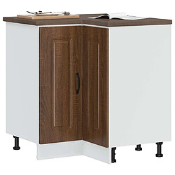 vidaXL Armoire d'angle de cuisine Kalmar chêne marron bois ingénierie