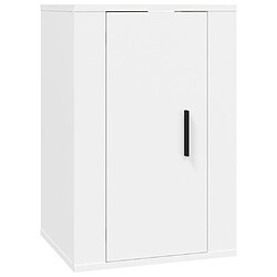 Avis vidaXL Ensemble de meubles TV 2 pcs Blanc Bois d'ingénierie