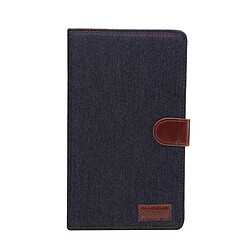 Wewoo Étui en cuir Dipbase Denim Texture Horizontal + avec supportlogements de cartes et fonction Veille / Réveil pour Galaxy Tab A 8.0 pouces 2019 / T290 / T295 Noir