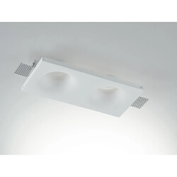 Fan Europe Downlight Encastré 2 Lumières Blanc 24x12x4cm