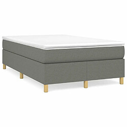 Maison Chic Lit Adulte - Lit simple Lit à sommier tapissier avec matelas moelleux - Meuble de Chambre - Gris foncé 120x200cm Tissu -MN60437