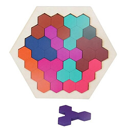 Wewoo Enfants 3D Puzzles En Bois Jouet Jouets Géométrie Tangrams Nid D'abeille IQ Entraînement Cérébral Éducatifs 10 PCS