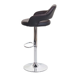 Avis Mendler Tabouret de bar HWC-F16, tabouret pivotant, avec dossier simili cuir ~ brun-noir