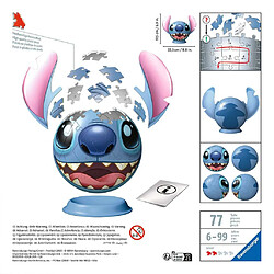 Ravensburger Lilo & Stitch - Puzzle 3D balle avec oreilles Stitch (77 pièces)