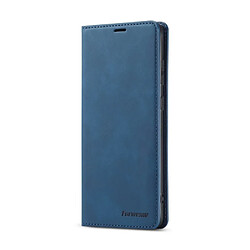 Etui en PU toucher soyeux bleu pour votre Samsung Galaxy S10 5G