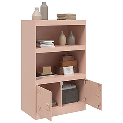 Avis vidaXL Buffet rose 67x39x107 cm acier