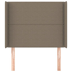 Avis Maison Chic Tête de lit moderne avec oreilles pour chambre - Décoration de lit Taupe 103x16x118/128 cm Tissu -MN69792