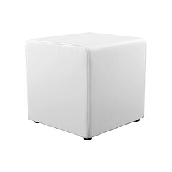 Kokoon Design Pouf repose pieds PU Rubik blanc.