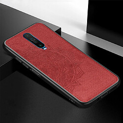 Wewoo Coque Pour Xiaomi Redmi K30 Mandala Housse en tissu gaufré PC + TPU de téléphone portable avec fonction magnétique et dragonne rouge