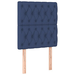 Maison Chic Lot de 2 Têtes de lit design Bleu pour chambre - Décoration de lit 80x7x78/88 cm Tissu -MN37999