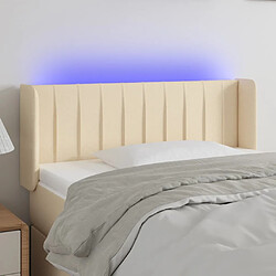 vidaXL Tête de lit à LED Crème 83x16x78/88 cm Tissu