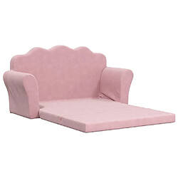 Acheter Maison Chic Canapé-lit convertible 2 places, Clic-Clac pour enfants rose peluche douce -GKD53717