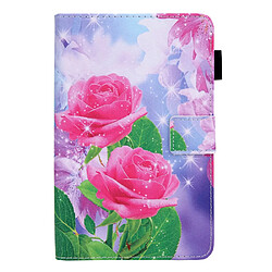 Etui en PU + TPU avec support et porte-carte rose pour votre Samsung Galaxy Tab A8 10.5 2021 SM-X200/X205