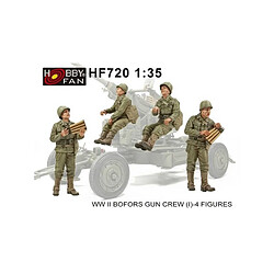 Hobby Fan Figurine Mignature Ww Ii Bofors Gun Crew (i) - 4 Figures