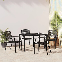 Maison Chic Ensemble de salle à manger de jardin 5 pcs,Table et chaises d'extérieur anthracite acier -GKD476816