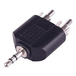 Avis Wewoo Adaptateur noir 2x RCA Mâle à 3.5mm Jack Audio Y